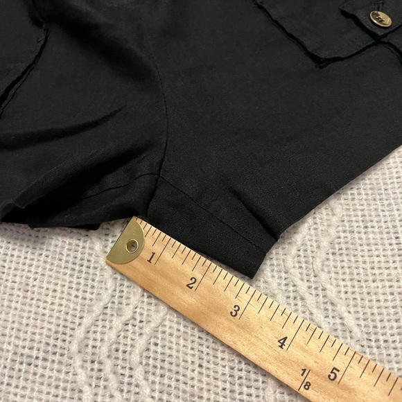 #1056. Bebe Black Flair Cargo Shorts with Button and Pocket Details. Size M - Picture 5 of 8